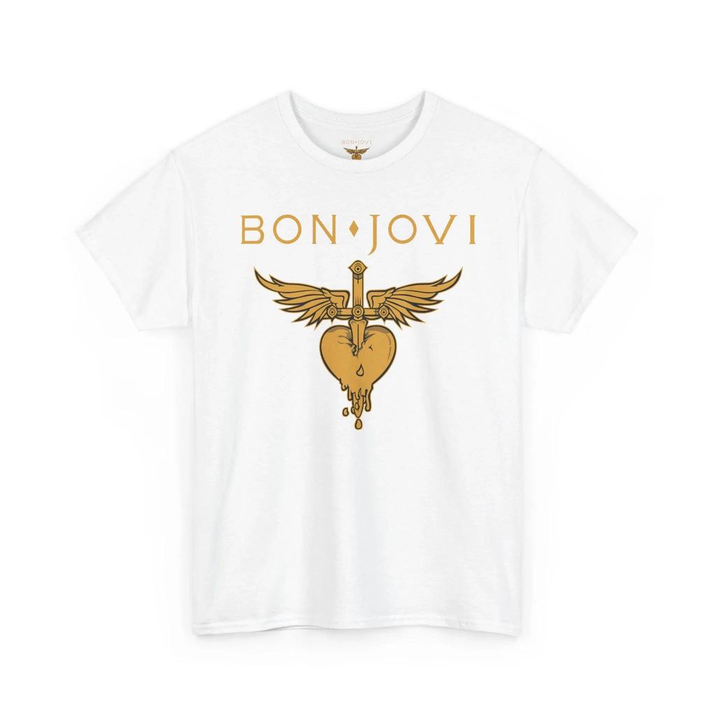Bon Jovi Tour 2026 Forever Poster Druck T-Shirt Herren Damen Oversize Baumwolle Sommer Neues T-Shirt Herren Damen Harajuku Mode Lässige Oberteile