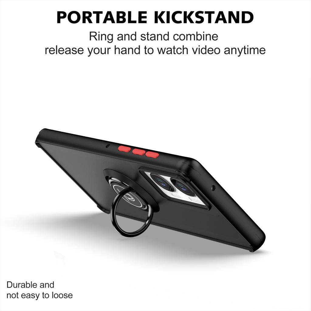 Armor Matte Case For Motorola Moto Edge 5G  Cover Ring Magnetic Holder Stand Shockproof Shell Fundas