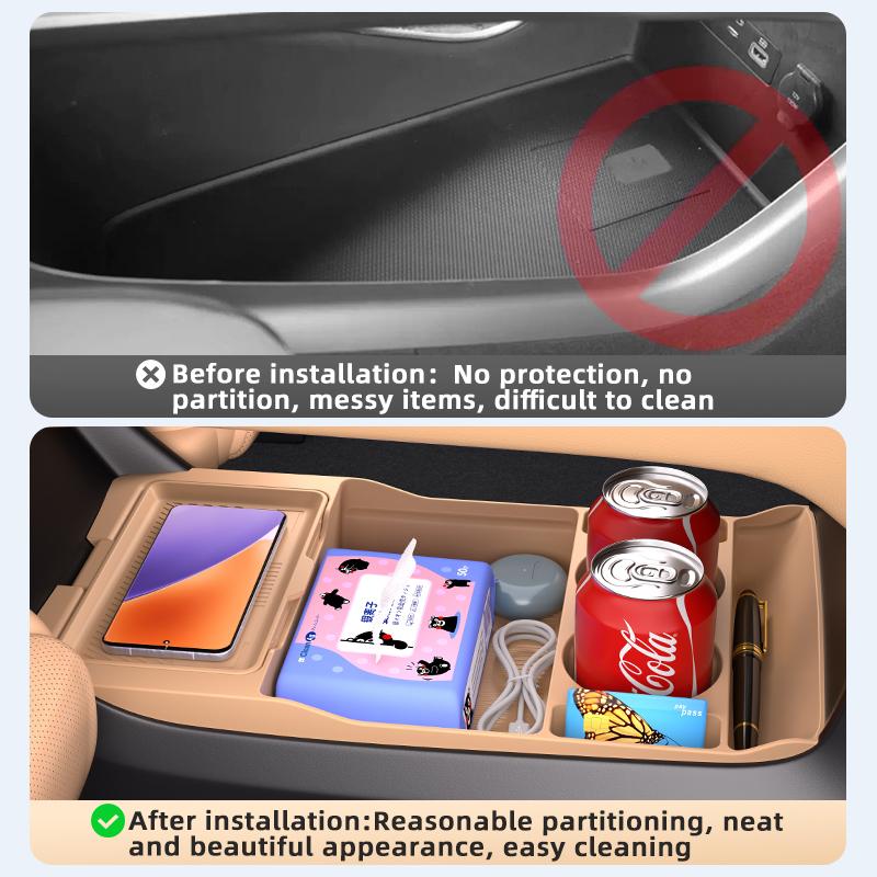 For WULING Cortez DARION 2025 2026 Storage Box Center Armrest Hidden Box Cup Holder Organizer Interior Accessories