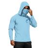 Men's Summer Hawaiian Print Quick Dry Long Sleeve T Shirt Ice Silk UPF50 Plus Sun Protection Hooded Sports Fitness Outdoor Top