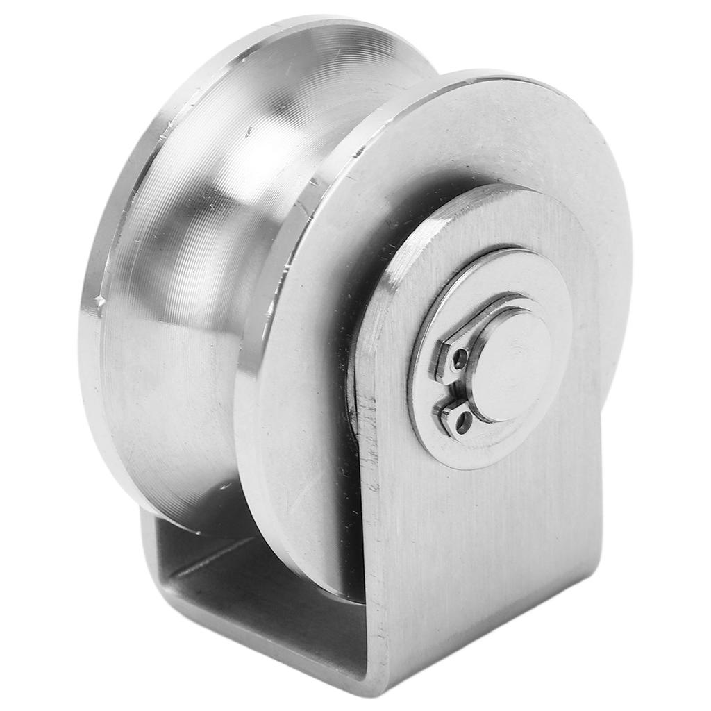 Kladka s drážkou typu U z nerezové oceli pro posuvnou bránu, průmyslový vozík, průměr 48 mm