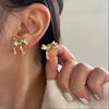 Vintage Irregular Metal Bowknot Earrings For Women Sweet Elegant Gold Color Women's Stud Earring Party Jewelry Holiday Gifts