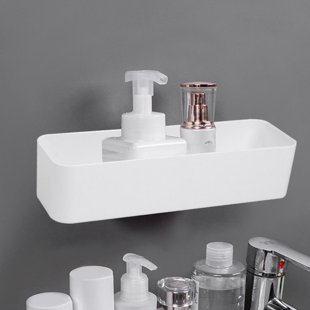 Wall-Mounted Sundries Container Without Lid Mobile Phone Remote Control Storage Box Multi-Function Non-Punch Storage Rack