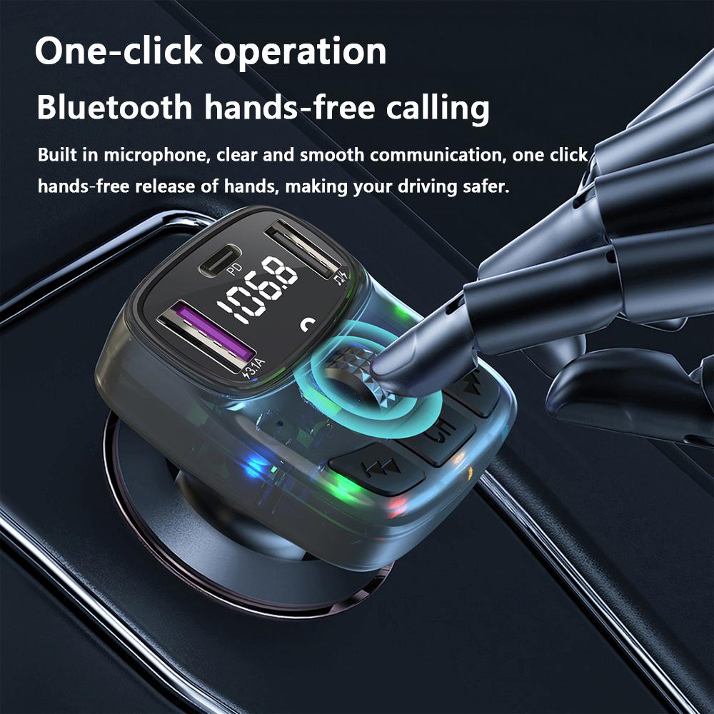 Car Mp3 Player Dual Usb Fast Charger Bluetooth 5.0 FM Transmitter Receiver Bluetooth Compatible 5.0 Fm Transmitter Usb Car Kit