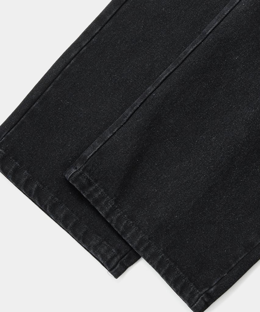 COLUMBIA UNIVERSITY Sl-Label Belted All-Round Denim Pants Black Denim