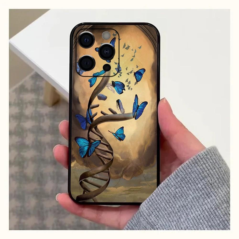 

Арт Человеческая ДНК Ген Биология Чехол для Телефона Для Apple iPhone 15,14,13,12,11,Pro,X,XS,Max,XR,Plus,Mini Мягкий Черный Чехол iPhone14
