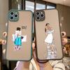 Book Girl Coffee Phone Case For IPhone 14 13 12 11 Mini Pro Max XS X Max XR 8 7 Plus SE 2022 Skin Color Phone Cover