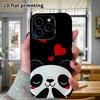 Phone Case: 2D Flat, Suitable for iPhone 18 17 16 15 14 13 12Pro Protective Case, Cartoon Panda, Perfect Christmas and Halloween Holiday Gift