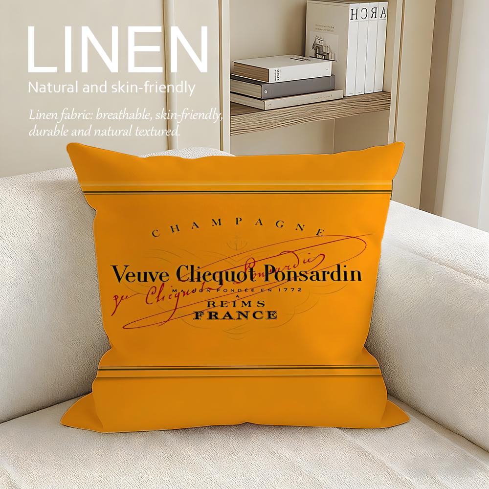 Marca Veuve Clicquot Set Federe Cuscino Pezzi x x Traspirante Lavabile Copricuscino per Divano