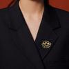 Women Brooch Smooth Surface Hollow Sun Flower Design Lapel Pin Non-Slip Buckle Scarf Badge Clothing Bags