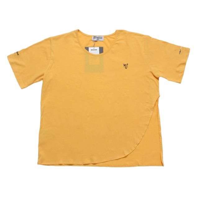 Godique Asymmetrical Basic T-Shirt Yellow