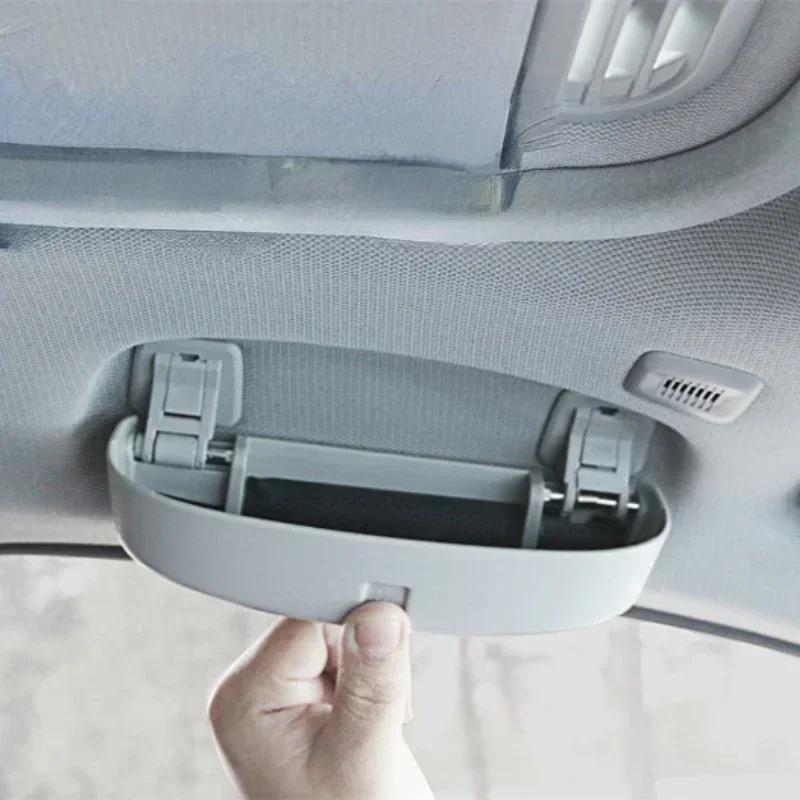 For BMW X5 F15 2013-2018 ABS Black Car Glasses Case Sunglass Holder Box Interior Accessories