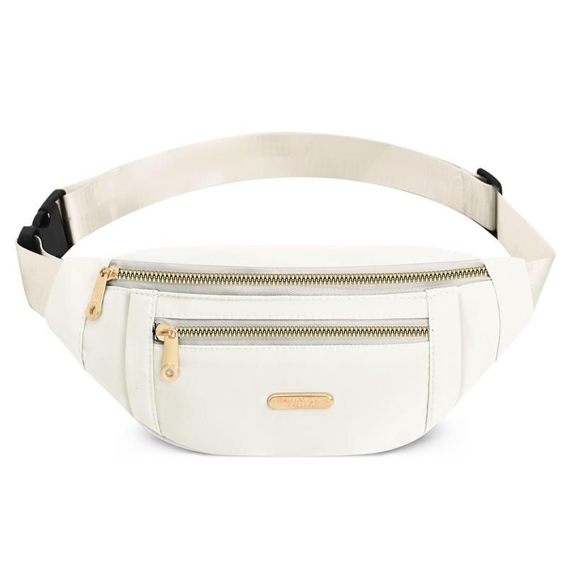 Waist Bags for Women Polyester Leisure Color Waist Bag Shoulder Crossbody Chest Bags Handbags All-Match Messenger Belt Bags