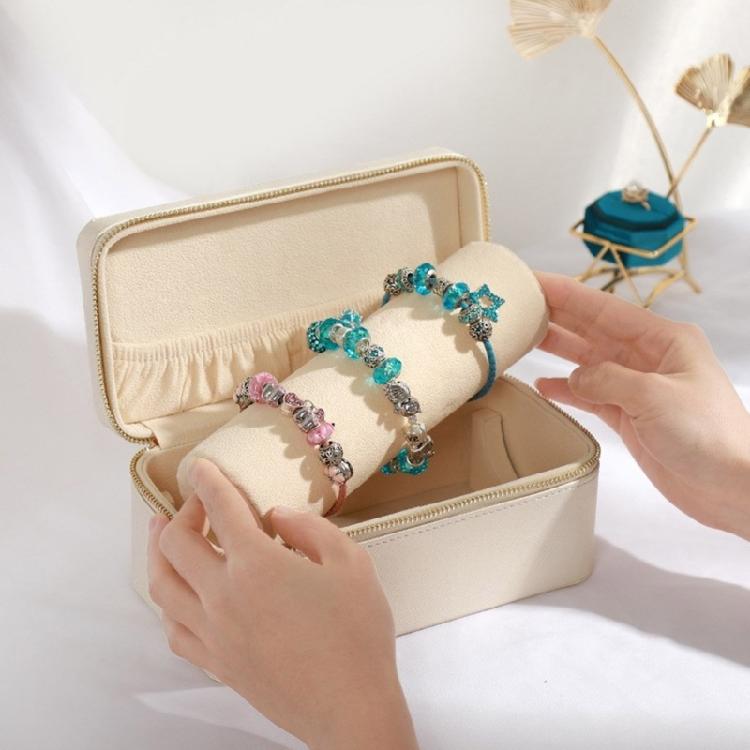 Sophisticated 2 Layers Home Jewelry Storage Box Accessory Keeper PU Leather Lockable Case for Assortment Household