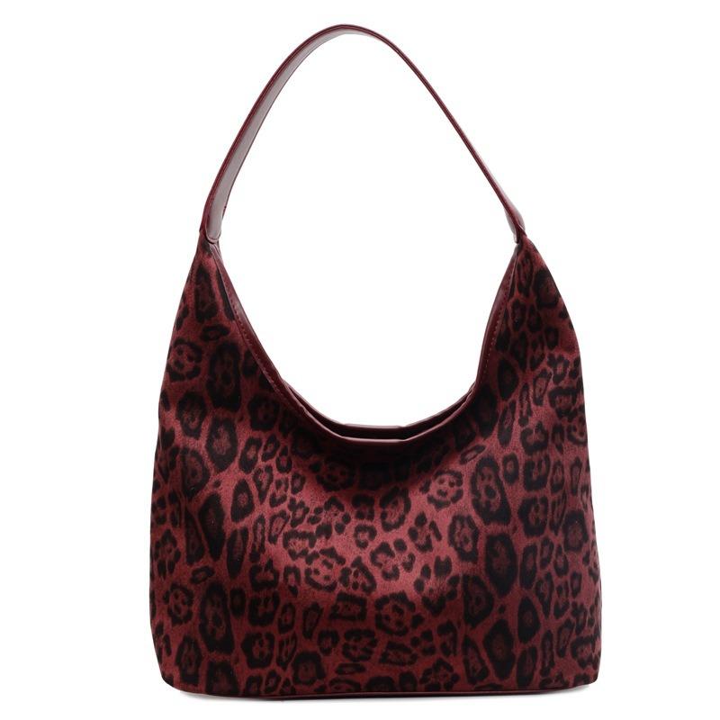 Leopard print bag fashionable large-capacity tote bag women's new armpit bag premium shoulder bag