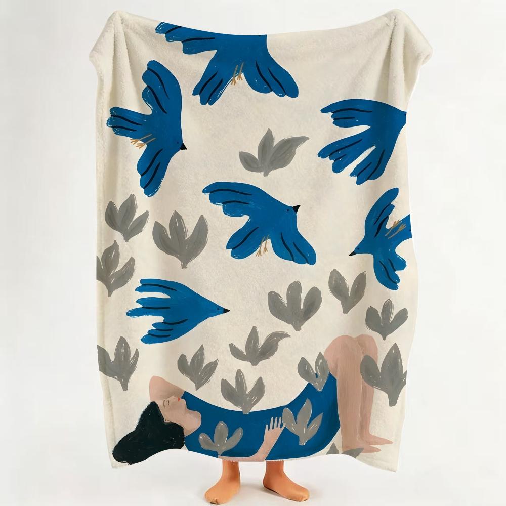 Illustrator V Virginie Cognet Throw Flannel Throw Blanket Suitable for Sofa Living Room Bedroom