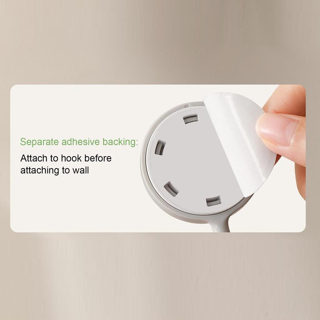 Adhesive Shower Hooks 4 Pieces Adhesive 360 Degree Rotating Hanger Home Organization For Cabin Bedside Bathroom Summer Yard