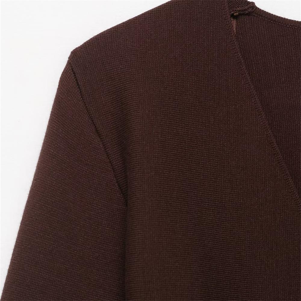 Autumn Women's Slimming V-Neck Knitted Cardigan with Belt