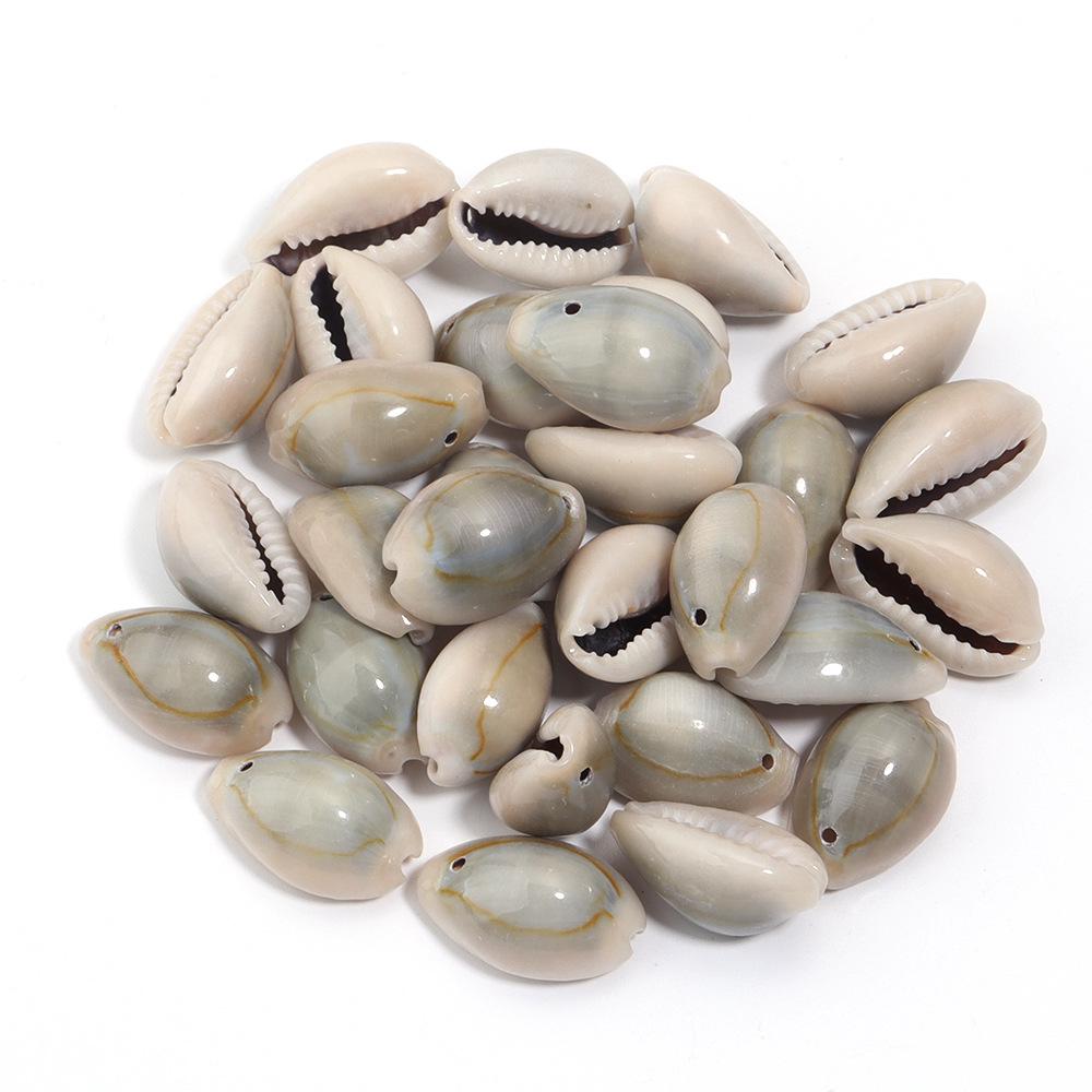 

50g Pack Natural Double-Hole Small Shells, DIY Pendant Accessories 16x11mm Thickness 7.5mm, 50g/pack
