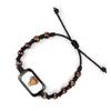 Religion Wood Rosary Bracelet For Men Square Colorful Jesus Virgin Mary Icons Charm Prayer Beads Chain Women Christian Jewelry