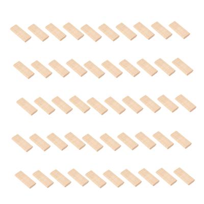50PCS Wooden Dowels 8x22x50mm Beech Wood Grooved Plugs for Woodworking Furniture Splicing Cabinet