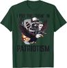 Raccoon Eagle I Put Tism in Patriotism Graphic TShirt Casual Short Sleeve Men Cotton Tee
