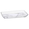 Rectangular Glass Plateau - Pasabahce - 27.5 Cm - Transparent - Ideal for Pastries - Elegant - Feet - Oblong