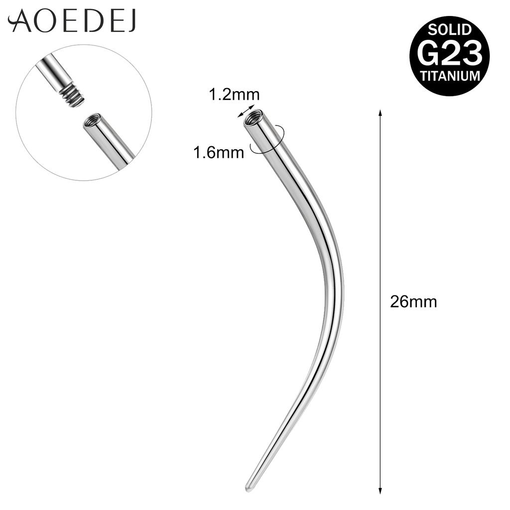 AOEDEJ 1 Stück G23 Titan Piercing-Kit Interne Gewinde Gebogener Konus Einführstift Werkzeug Für Tragus Helix Lippe Nase Piercing Schmuck