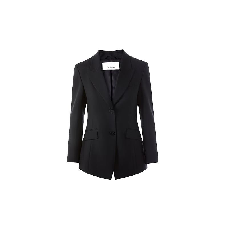 

Elegant Notched Lapel Slim-Fit Commuter Blazer S