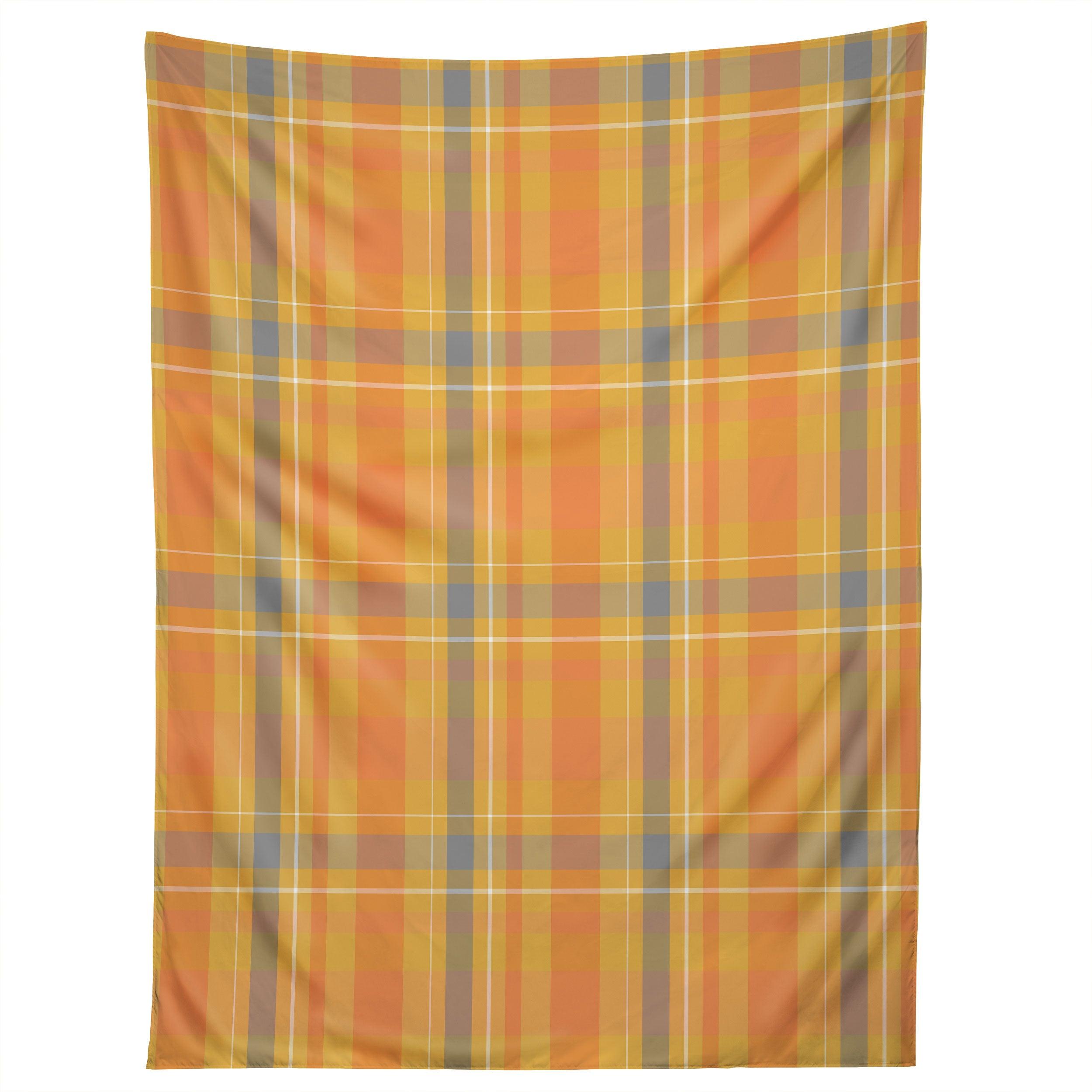 FALL TIME PLAID tapestry 75x100