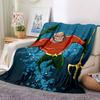 1pc Aquaman, Trident Flannel Throw Blanket Soft, Warm & Cozy for Couch, Bed, Office, and Travel Versatile All Season Gift, Christmas Present