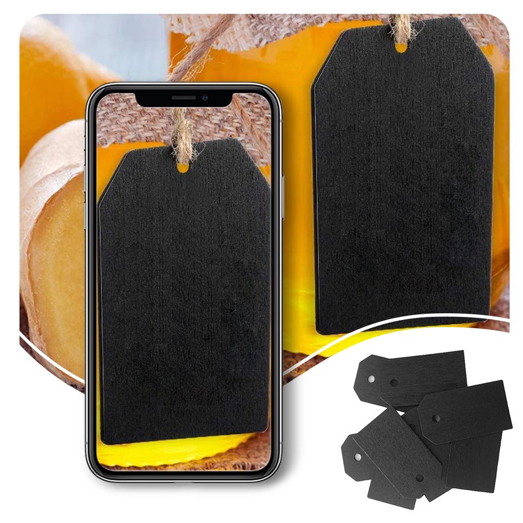 Holzanhänger Schwarz Hochrangig Stilvoll Tragbar Robust Leicht Exquisites Aussehen Lange Lebensdauer Mini-Tafelanhänger