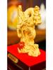 Flocked Gold Dragon Zodiac Ornament for Year of the Dragon - Wealth-Attracting Decoration and Business Gift