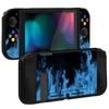 Étui de protection pour PlayVital, coque fine en TPU souple pour Switch avec capuchons de boutons ABXY colorés, [Cadre bleu]