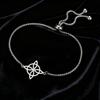 LIKGREAT Celtics Knot Bracelet Witchcraft Witch Knot Bracelets Good Luck Amulet Adjustable Chain Stainless Steel Jewelry Gift