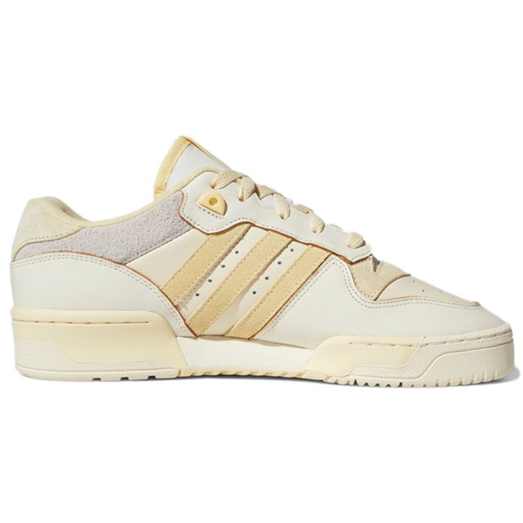 Adidas Originals Rivalry Low Premium Durable Non-Slip Lightweight Low-Top Skate Shoes Unisex Sneakers Beige FY7430