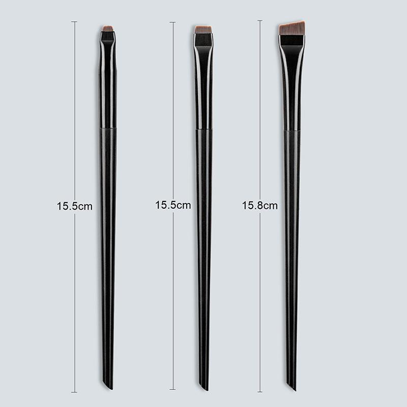 3Pcs Blade Eyeliner Brush Eyebrow Brush Portable Flat Fine Eyeliner Brow Contour Makeup Brushes Cosmetic Beauty Makeup Tool