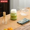 7-teiliges Matcha-Besen-Set Klarglas Japanisches Matcha-Teeset Matcha-Zubereitungsset mit Matcha-Schale Matcha-Tasse Matcha-Besen