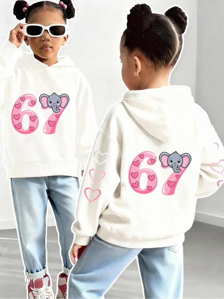 Kids Cute Donut Hoodie Cartoon Dessert Print Boys Girls Long Sleeve Pullover Sweatshirt Sweet Food Graphic Casual Tops Spring