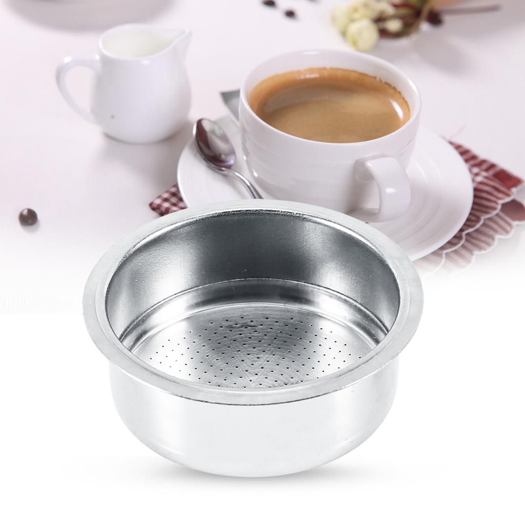 Coffee filter basket strainer made of stainless steel for 2 cups, small and practical, service life, good filter effect with reusable environment