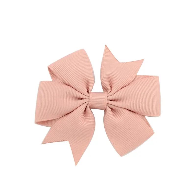 2/4/10 piezas 3'' Lazos de Cinta Sólida Pinzas para el Cabello para Bebés Niñas Lazos Hechos a Mano Pasadores Pasadores Accesorios para el Cabello para Niños