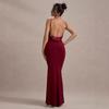 Spot pure desire sexy suspenders show figure halter slim fit European and American buttocks fishtail skirt long dress