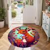 Elk Round Floor Mat Design for Dining Room Entryway Bedrooms Game Room Anti-slip Round Rug Decorate Offices Perfect Gift for Friends Family