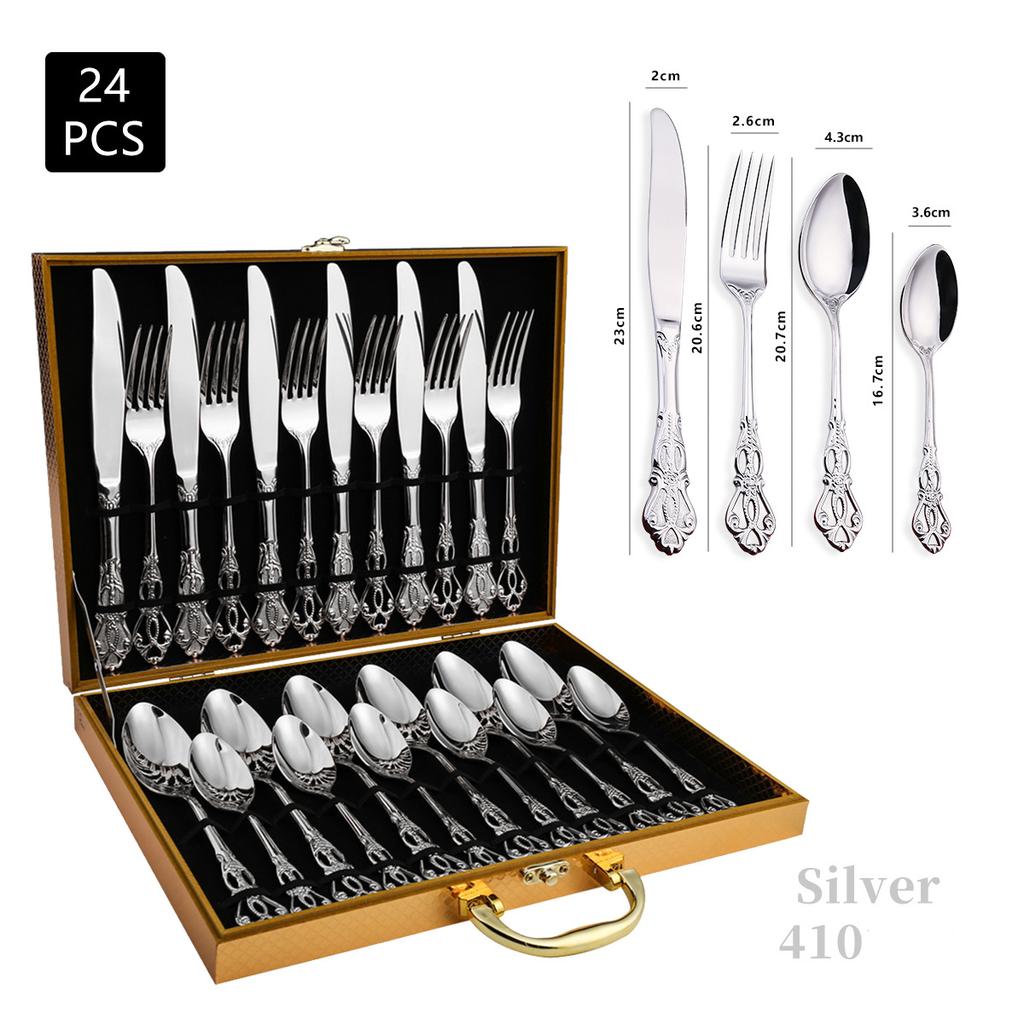 HANYANG Knife & Fork Set 304 Stainless Steel Cutlery Knife, Fork & Spoon Gift Set