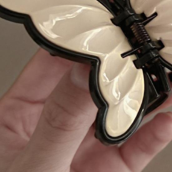 Hair Claw Stable Gripping Thick Spring Anti-Slip Tooth Comb Hair Clip Butterflies Shape Back Head Hair Clip