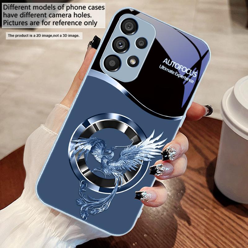 Handsome Pink Phoenix For Samsung S25 S25 Edge S25Ultra S8 9 S10 20 U ltra S21 Pro S22 Plus S23 FE S24 Ultra Glass Phone Case