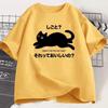 Kawaii Funny T-Shirt Lazy Cat Tshirt Funny Cute Cat Tshirt Women Japanese Style Graphic Tees Women Clothing