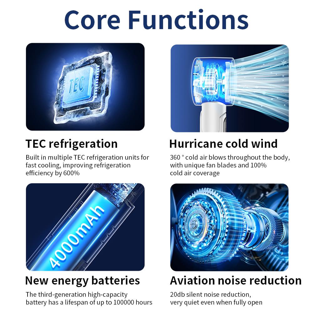Portable Handheld Fan Lightweight Personal Cooling Fan for Summer Daily Use
