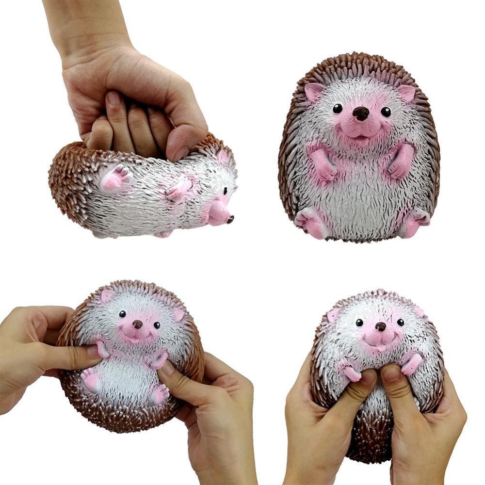 TPR Cartoon Hedgehog Decompression Toys Animals  Stress Ball   Grip Training