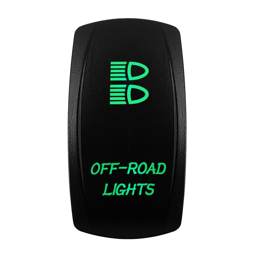 Boat Car Rocker Switch 12V/24V Waterproof Green Led SPST DPDT 20A for ARB/CARLING/NARVA/4x4 Pickup Truck JCB Machine Relays 5